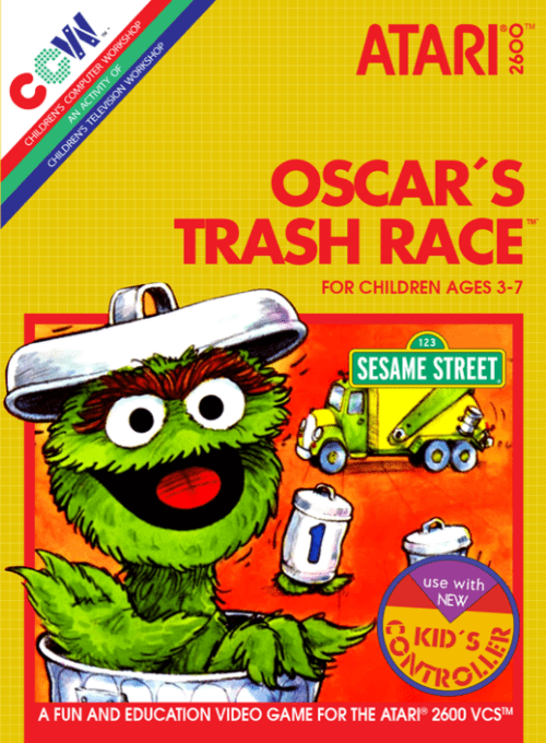 Oscar's Trash Race box art for Atari 2600